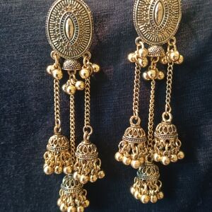 Elegant Gold Dangle Earrings
